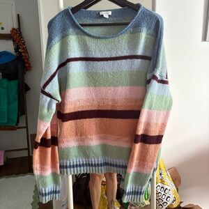 Sundance Blue and Green Striped Sweater